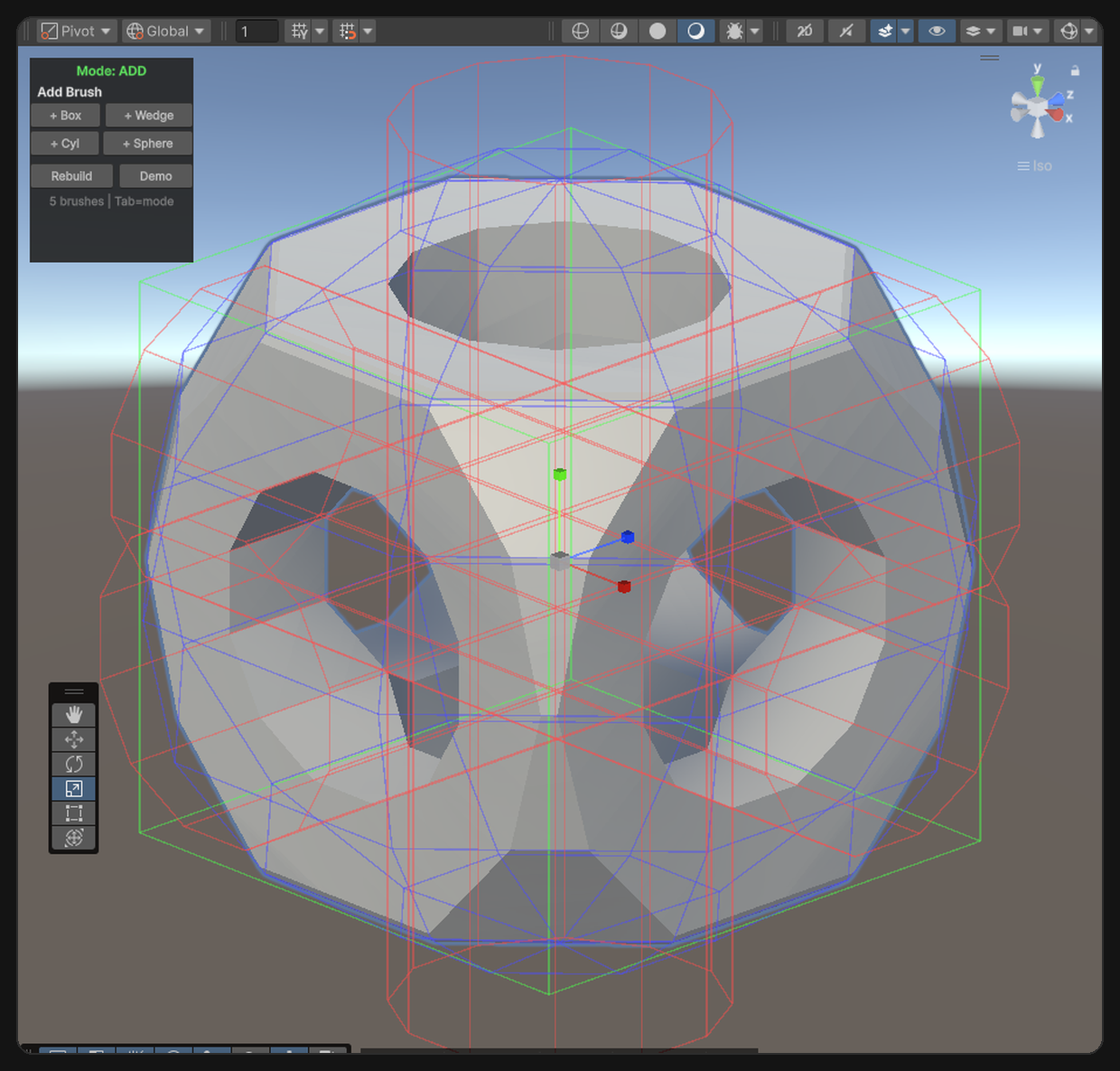 RuntimeCSG editor mockup