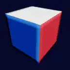 spinning six-color boxel