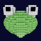 spinning voxel frog