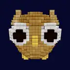 spinning voxel owl