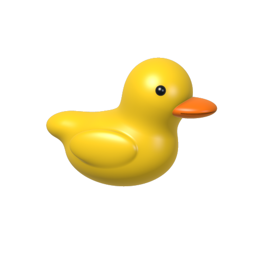 A classic yellow rubber duck.