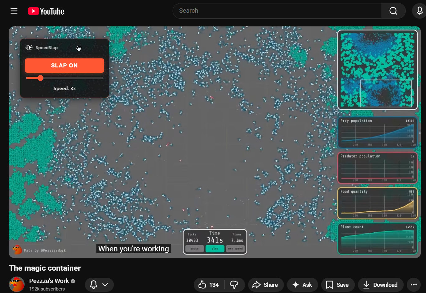 SpeedSlap overlay on YouTube